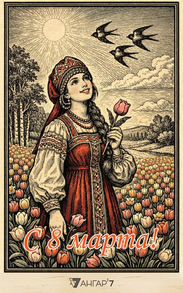 Открытка 8 марта 2026